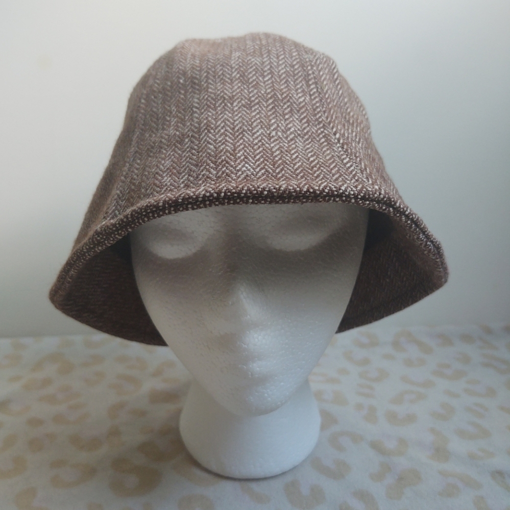 New D&Y NY Tweed Wool Bucket Kangol Type Cool Fashion Hat Street New York Brown